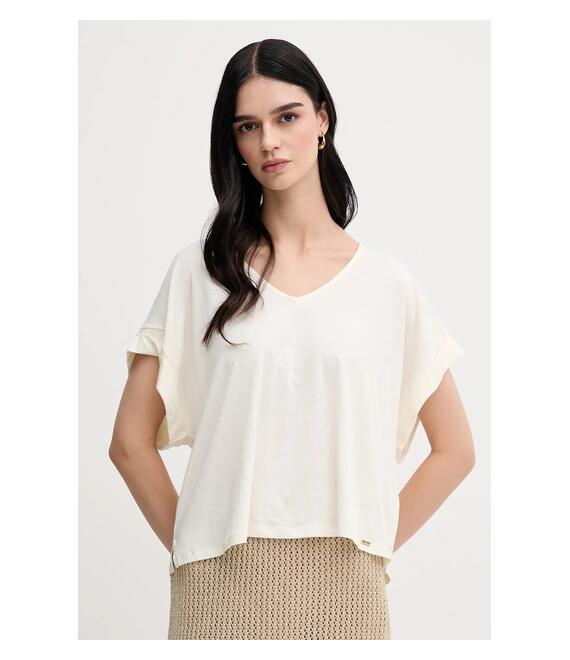 Μπλουζάκι United Colors of Benetton χρώμα: μπεζ, 3Q225M005