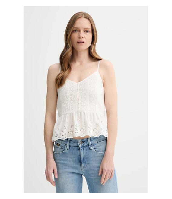 Βαμβακερή μπλούζα Levi's CORA SL BLOUSE γυναικεία, χρώμα: μπεζ, 001SI