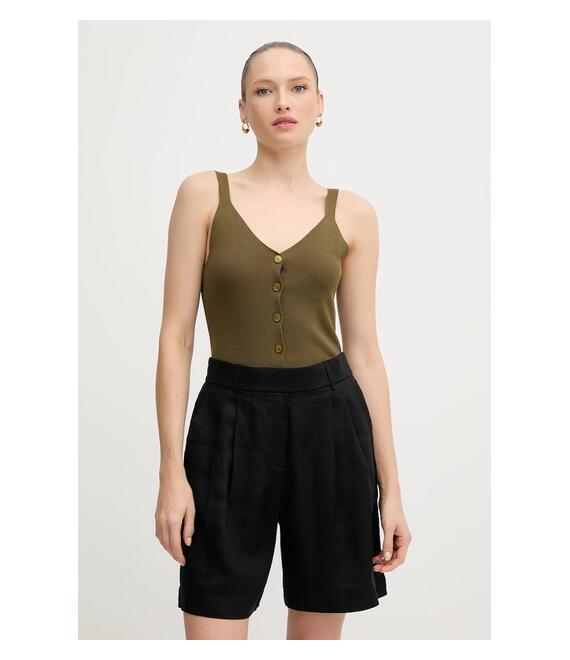 Μπλουζάκι Sisley χρώμα: πράσινο, 1084MH00G