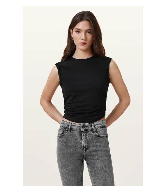 Μπλουζάκι AllSaints WEST χρώμα: μαύρο, W214JA
