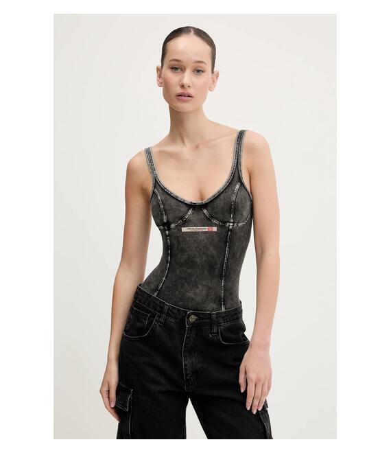 Κορμάκι Diesel CAMI-DNM UW Body χρώμα: γκρι, A17542.0SHAN