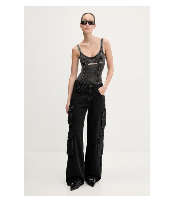 Κορμάκι Diesel CAMI-DNM UW Body χρώμα: γκρι, A17542.0SHAN