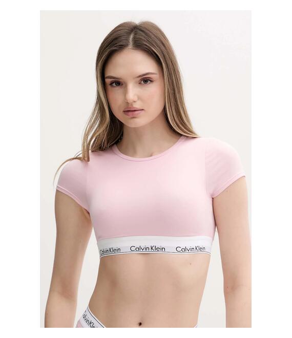 Μπλουζάκι Calvin Klein Underwear χρώμα: ροζ, LV00QF7213