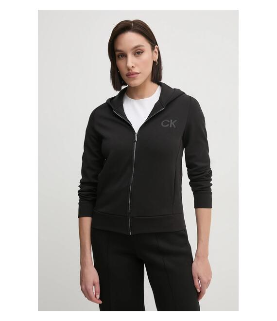 Μπλούζα Calvin Klein χρώμα: μαύρο, με κουκούλα, K20K207955