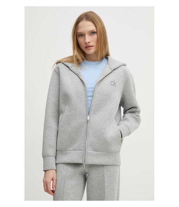 Μπλούζα Calvin Klein χρώμα: γκρι, με κουκούλα, K20K208087