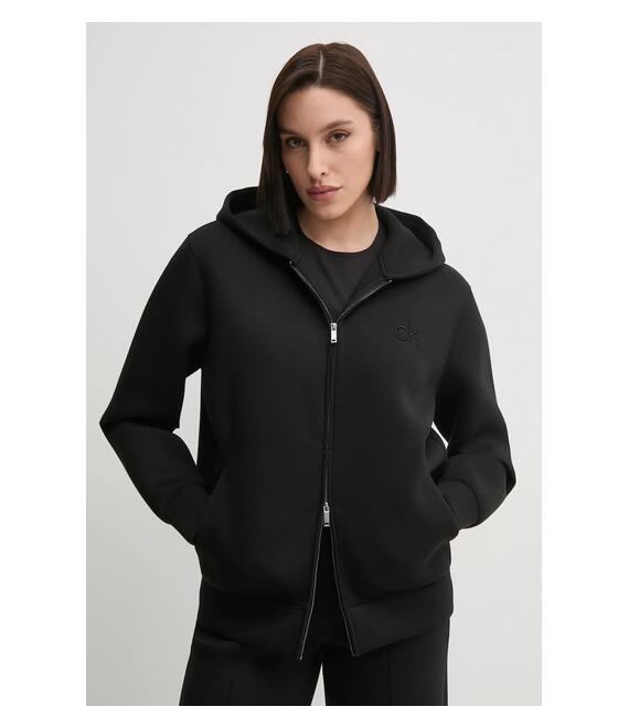 Μπλούζα Calvin Klein χρώμα: μαύρο, με κουκούλα, K20K208087