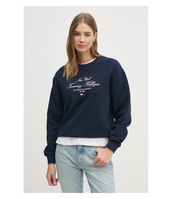 Μπλούζα Tommy Hilfiger χρώμα: ναυτικό μπλε, WW0WW43844