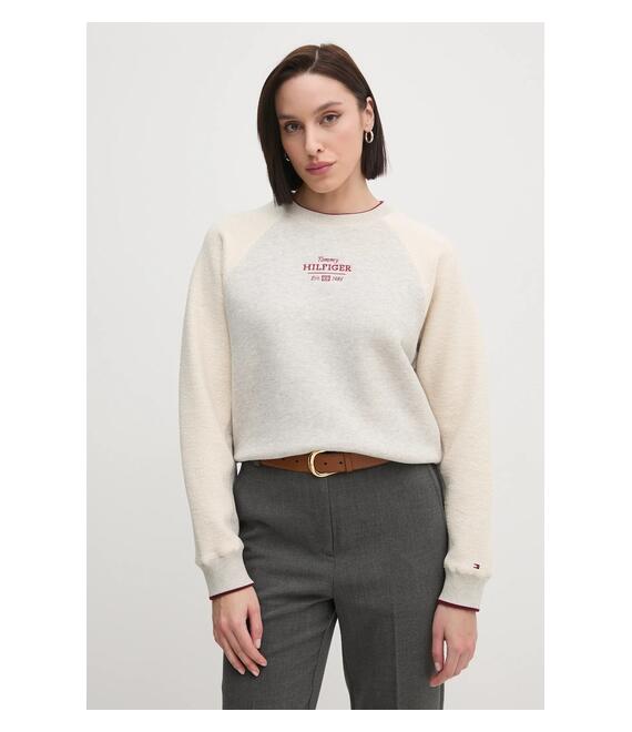 Μπλούζα Tommy Hilfiger χρώμα: γκρι, WW0WW43845