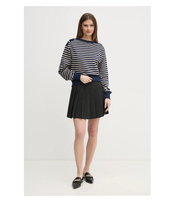 Βαμβακερή μπλούζα Tommy Hilfiger γυναικεία, χρώμα: ναυτικό μπλε, WW0WW44447
