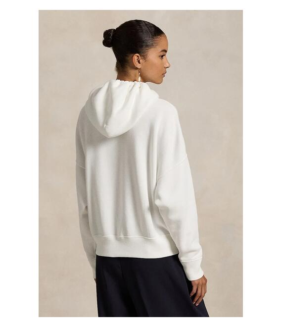 Μπλούζα Polo Ralph Lauren χρώμα: άσπρο, με κουκούλα, 211959115