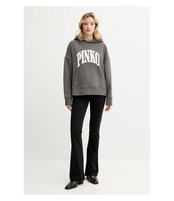 Βαμβακερή μπλούζα Pinko γυναικεία, χρώμα: γκρι, 104623 A2CU
