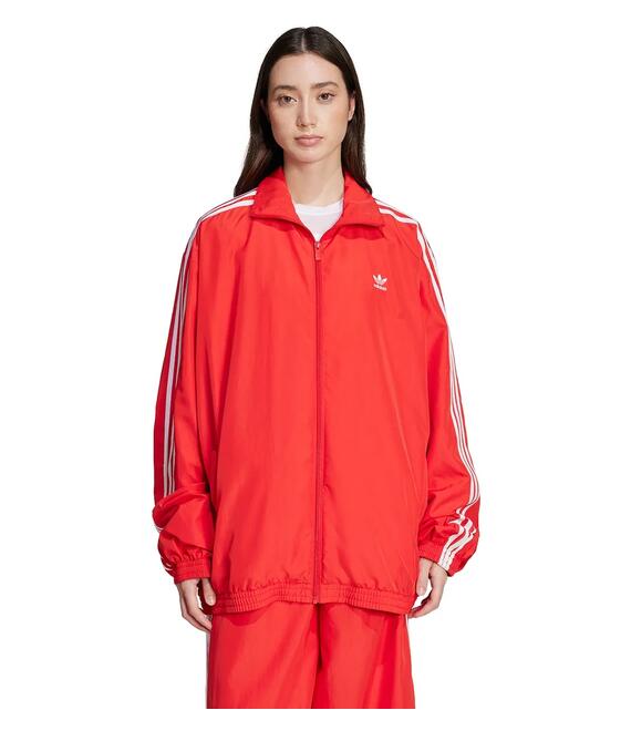 Μπλούζα adidas Originals Oversized Tracktop χρώμα: κόκκινο, JD3393