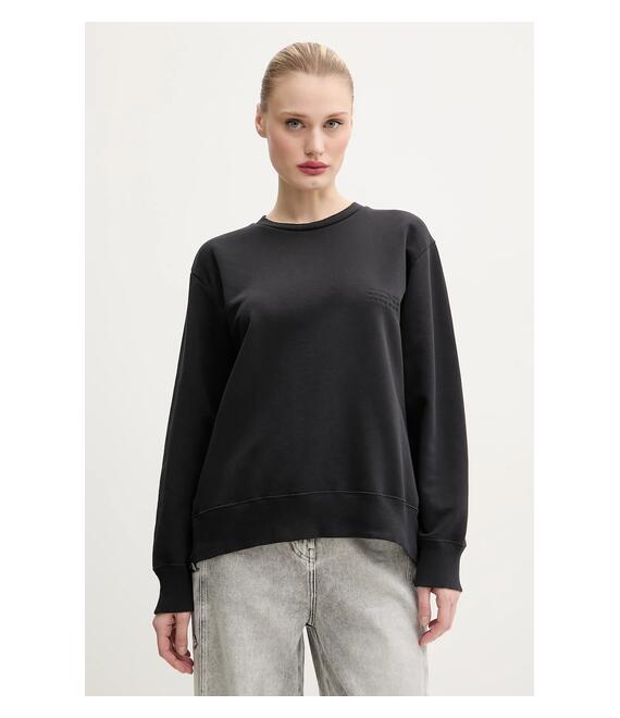 Βαμβακερή μπλούζα MM6 Maison Margiela γυναικεία, χρώμα: μαύρο, S52GU0240.M25012