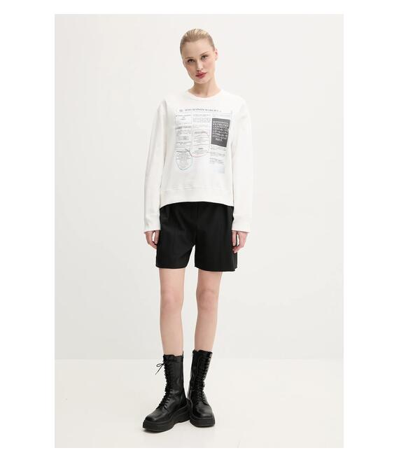 Βαμβακερή μπλούζα MM6 Maison Margiela γυναικεία, χρώμα: άσπρο, S52GU0242.M25012