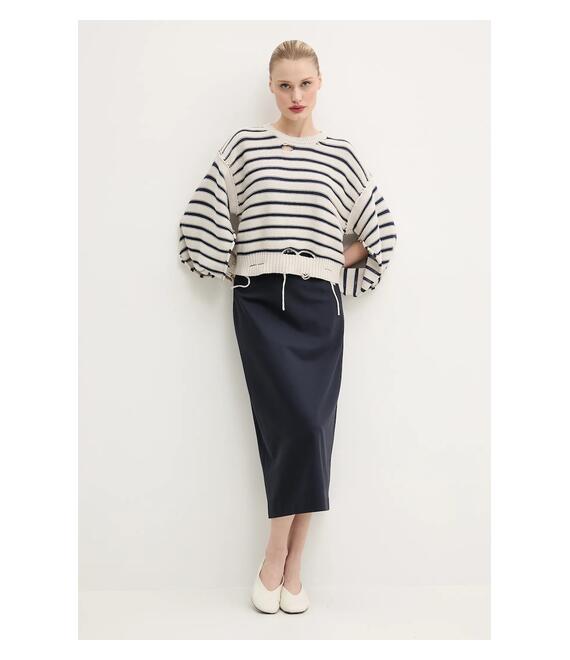 Πουλόβερ MM6 Maison Margiela χρώμα: μπεζ, S52HL0042.M13080