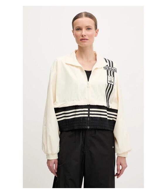 Μπουφάν adidas Originals Woven Track Top χρώμα: μπεζ, JD0096