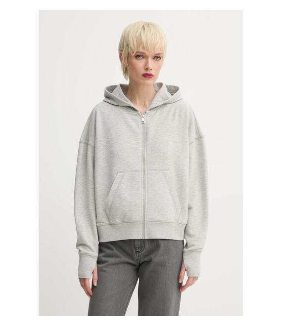 Μπλούζα ZADIG&VOLTAIRE χρώμα: γκρι, με κουκούλα, JWSS01623