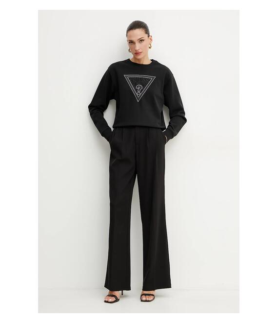 Μπλούζα Guess χρώμα: μαύρο, W5GQ12 KBKM0