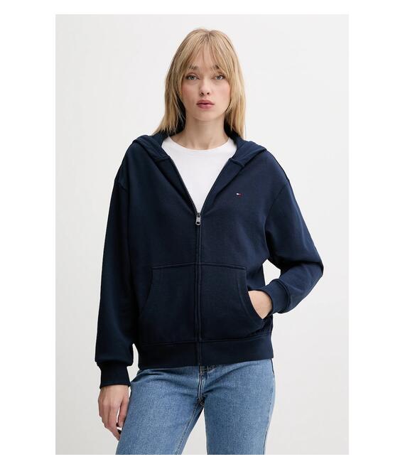 Μπλούζα Tommy Hilfiger χρώμα: ναυτικό μπλε, με κουκούλα, UW0UW05772