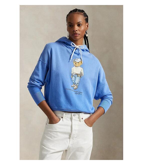 Μπλούζα Polo Ralph Lauren χρώμα: μπλε, με κουκούλα, 211965110
