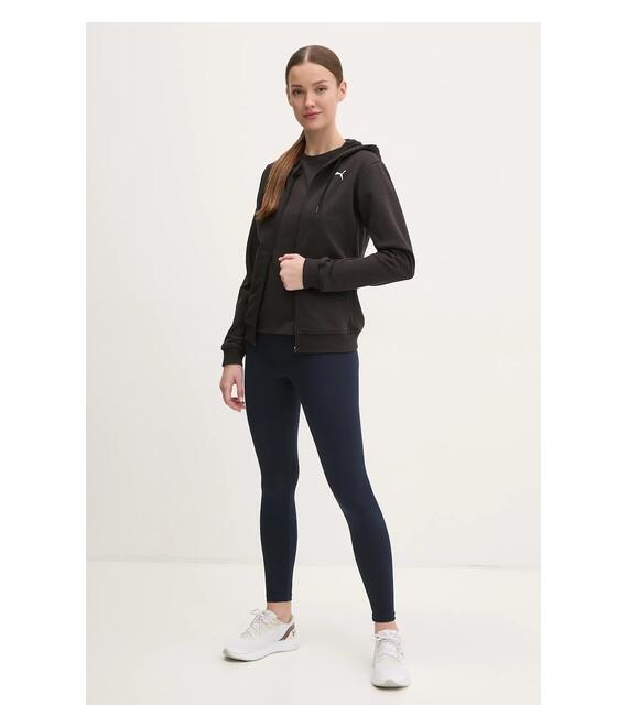 Φούτερ προπόνησης Puma Tad Essential χρώμα: μαύρο, με κουκούλα, 525896