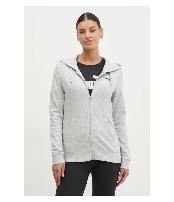 Μπλούζα Puma χρώμα: γκρι, με κουκούλα, 682406