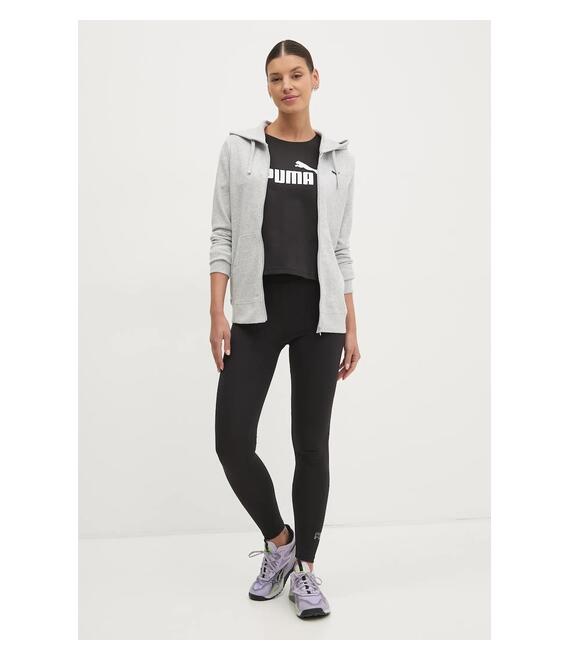Μπλούζα Puma χρώμα: γκρι, με κουκούλα, 682406