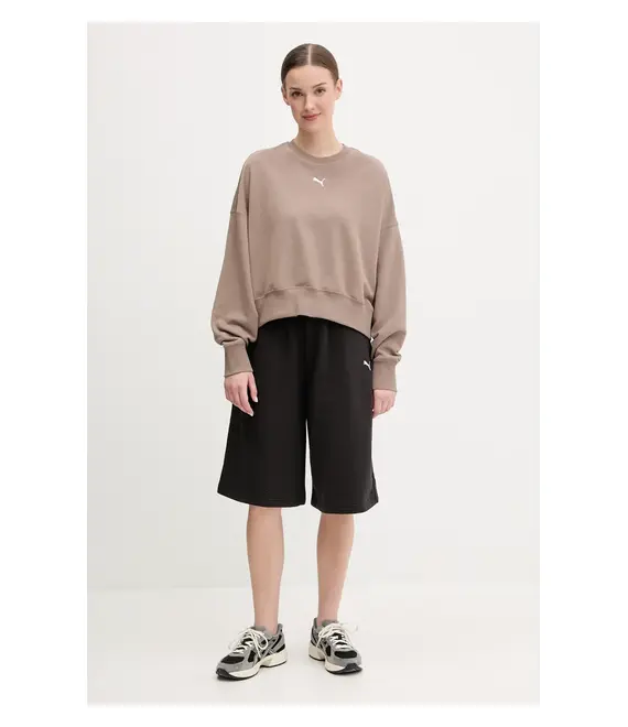 Μπλούζα Puma χρώμα: καφέ, 629748