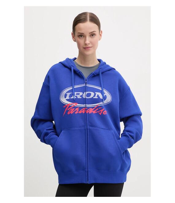 Μπλούζα Under Armour Project Rock χρώμα: μπλε, με κουκούλα, 1389701