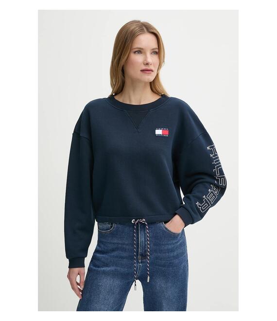 Βαμβακερή μπλούζα Tommy Hilfiger SAILING γυναικεία, χρώμα: ναυτικό μπλε, WW0WW46764