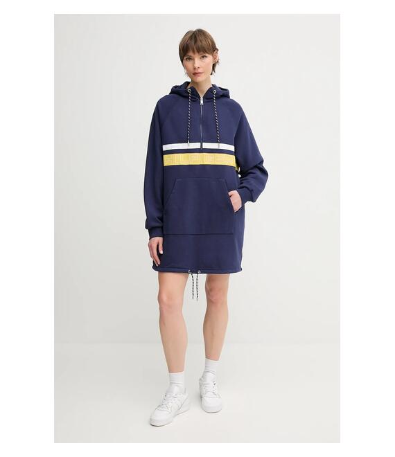 Βαμβακερή μπλούζα Tommy Hilfiger SAILING γυναικεία, χρώμα: ναυτικό μπλε, με κουκούλα, WW0WW45599