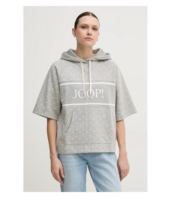 Μπλούζα Joop! χρώμα: γκρι, με κουκούλα, 30046217