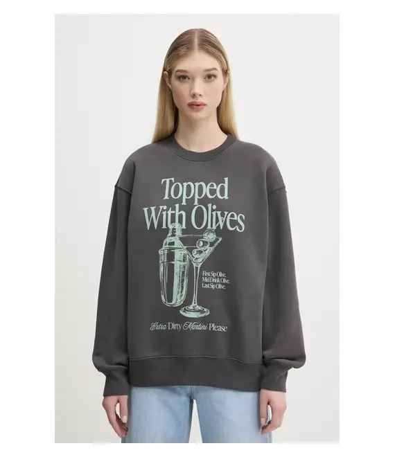 Μπλούζα Abercrombie & Fitch χρώμα: γκρι, KI152-5076