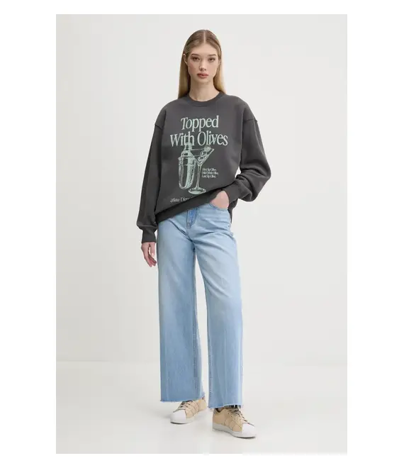 Μπλούζα Abercrombie & Fitch χρώμα: γκρι, KI152-5076