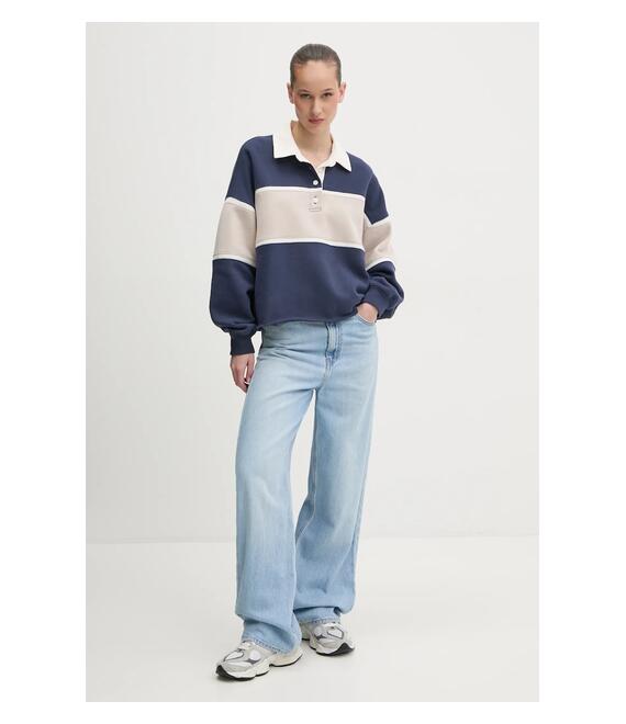 Μπλούζα Abercrombie & Fitch χρώμα: ναυτικό μπλε, KI152-5112
