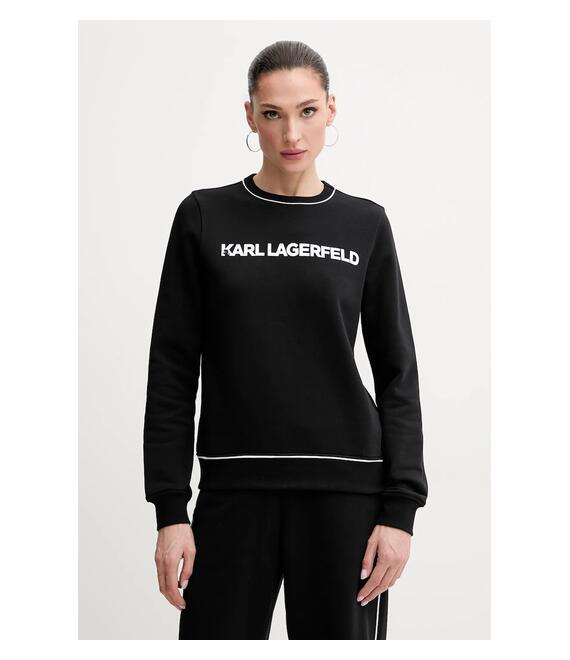 Μπλούζα Karl Lagerfeld χρώμα: μαύρο, A2W20066