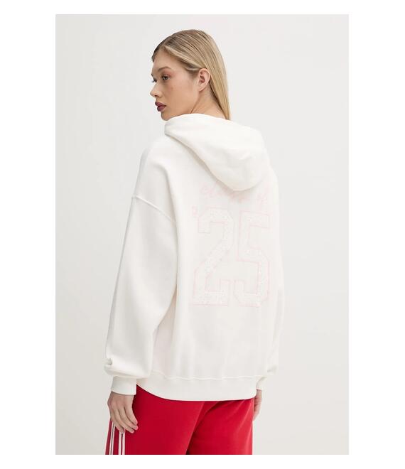 Μπλούζα Hollister Co. χρώμα: άσπρο, με κουκούλα, KI352-5139