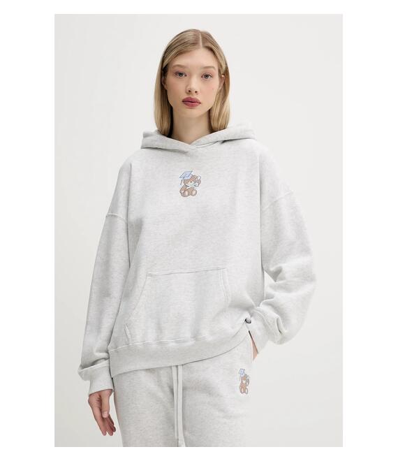 Μπλούζα Hollister Co. χρώμα: γκρι, με κουκούλα, KI352-5139