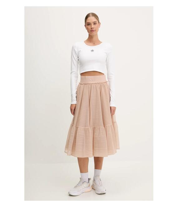 Μακρυμάνικο adidas Originals Essential χρώμα: άσπρο, JC9011