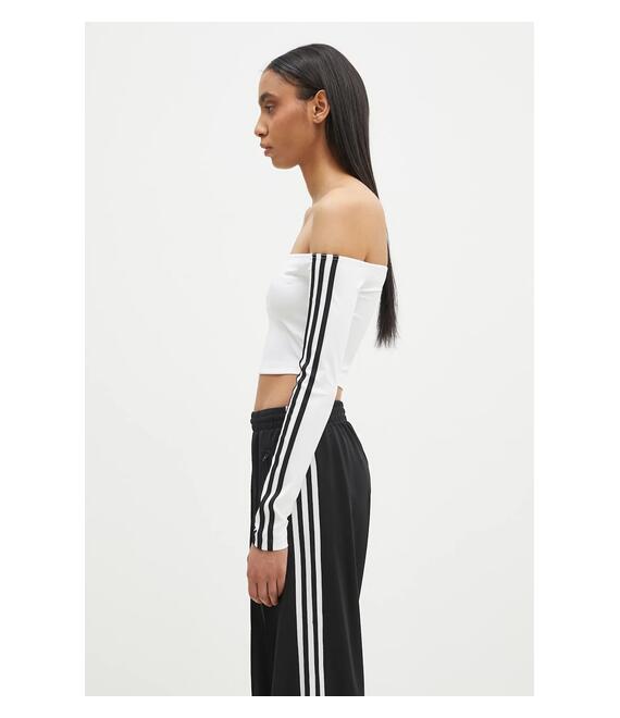 Μακρυμάνικο adidas Originals Off Shoulder χρώμα: άσπρο, JD0275