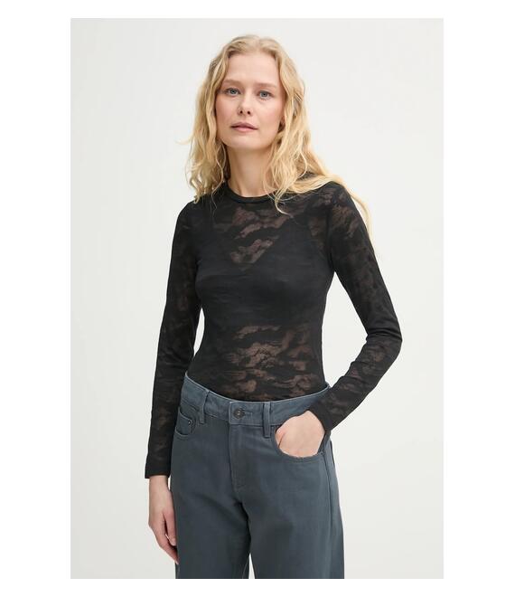 Μακρυμάνικο G-Star Raw χρώμα: μαύρο, D25863.E165