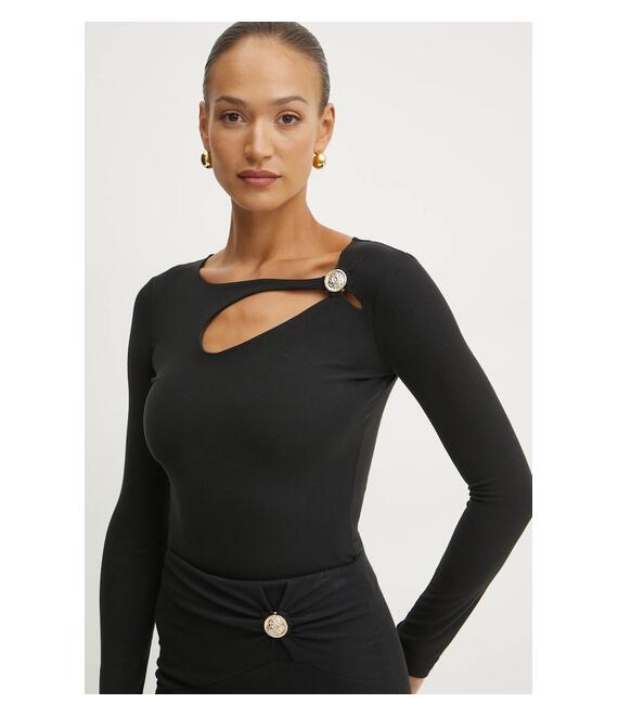 Μακρυμάνικο Guess ZAMA χρώμα: μαύρο, W5RP12 KAQL2