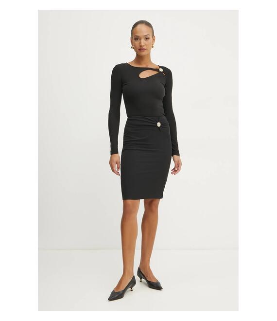 Μακρυμάνικο Guess ZAMA χρώμα: μαύρο, W5RP12 KAQL2