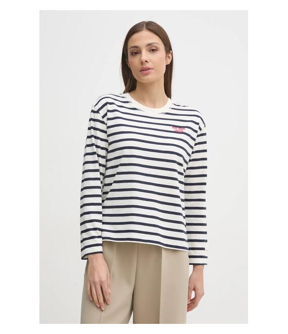 Βαμβακερή μπλούζα με μακριά μανίκια Pepe Jeans RIO χρώμα: ναυτικό μπλε, PL506018