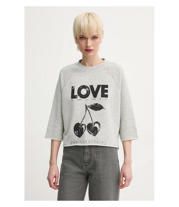 Μπλούζα ZADIG&VOLTAIRE χρώμα: γκρι, JWSS01618