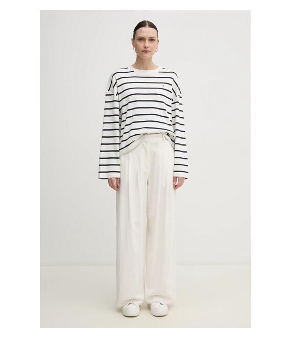 Βαμβακερή μπλούζα με μακριά μανίκια Tommy Hilfiger WW0WW45519