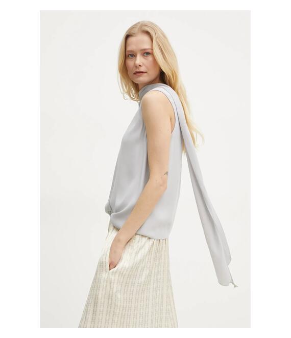 Top Patrizia Pepe χρώμα: γκρι, 8C0762 A540