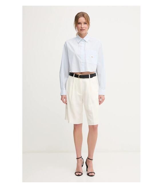 Βαμβακερό πουκάμισο Calvin Klein Jeans χρώμα: μπλε, J20J225078