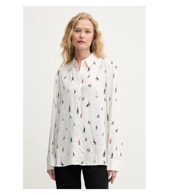 Πουκάμισο Tommy Hilfiger χρώμα: μπεζ, WW0WW44036