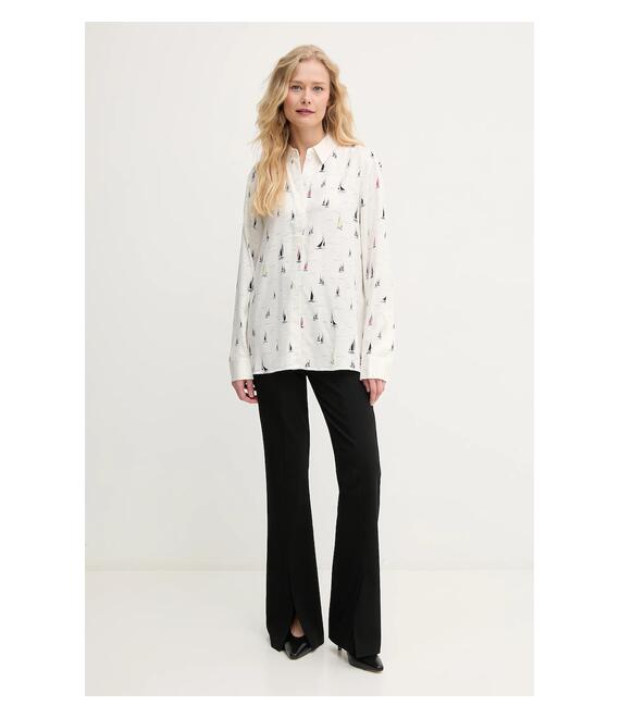 Πουκάμισο Tommy Hilfiger χρώμα: μπεζ, WW0WW44036
